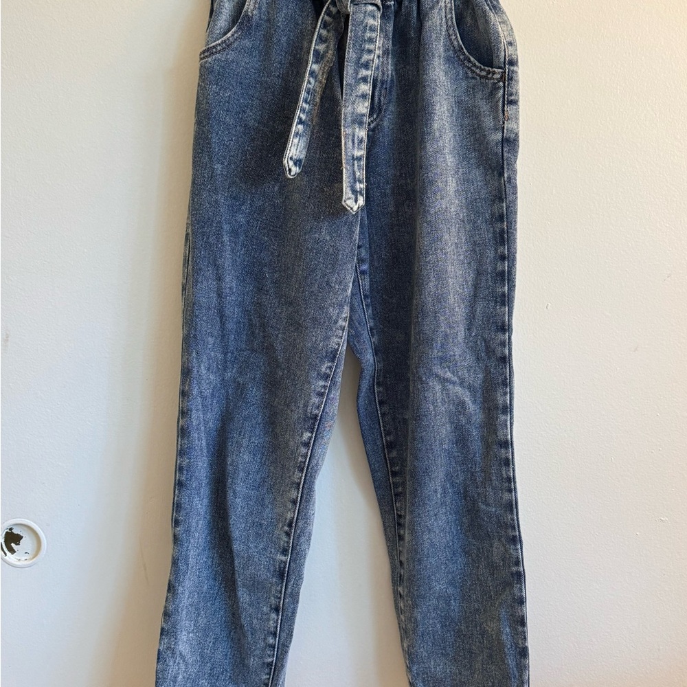 PacSun Paperbag Blue Denim Joggers